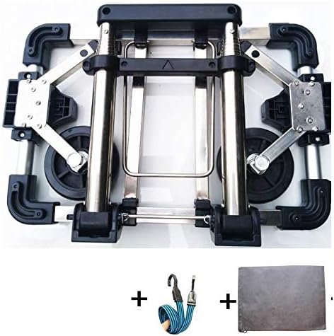 Full Folding Stainless Steel Luggage Car Bearing Capacity 60kg Luggage Easy to Carry Trolley Suitcase Schoolbags Shopping Carts
