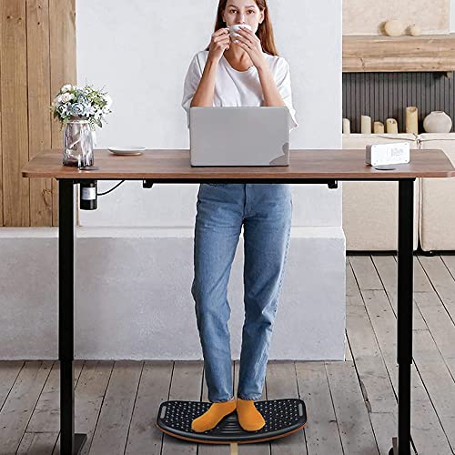 Moniss Tapete de escrivaninha antifadiga de madeira oscilante com design ergonômico para home office