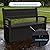 TimberAura 80 Gallon Outdoor Storage Bench, Heavy Duty Deck Box with Stripe Texture, Waterproof Resin Patio Seating for Cushions & Garden Tools, Lockable, 2-Person Capacity, 51"x 24"x 35", Black