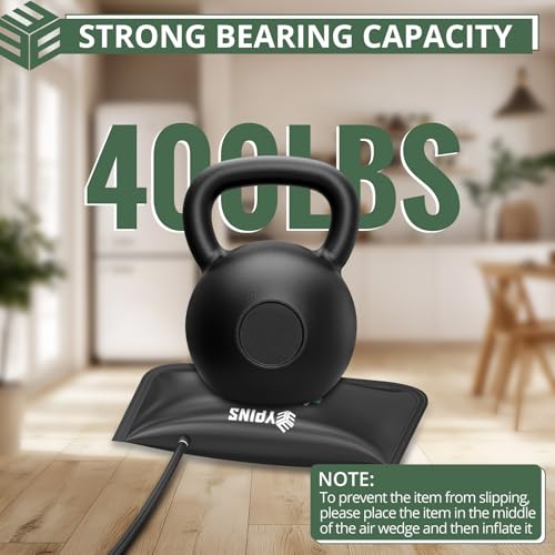 EYPINS Montagekissen Set, 2 Stück Luftkissenheber Spreizkissen bis 200KG mit 4 Kunststoffkeil, Air Wedge Pump Wedge Montage Montagehilfe für Tür Fenster Installation, Auto-Reparatur | Großes Rechteck