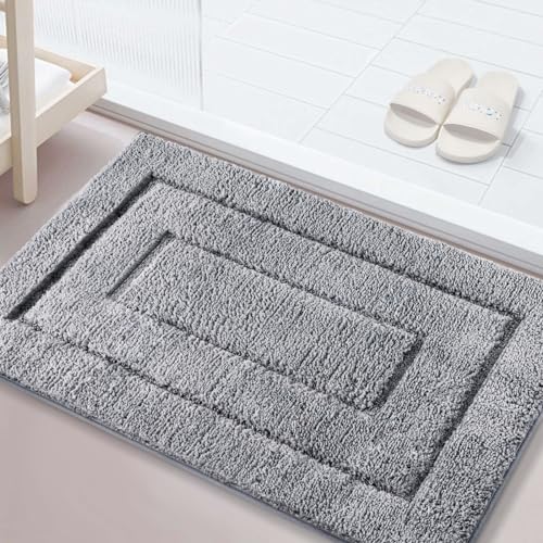 DUNSOO Badezimmerteppich, Badematte rutschfest Waschbar, Weiche Badteppich Wasserabsorbierend Mikrofaser Badvorleger für Dusche… – Ansicht 6