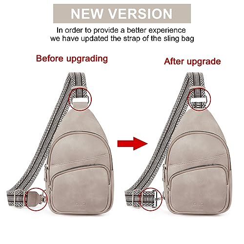 Image of CLUCI Sling Bag for Women, Vegan Leather Fanny Pack Crossbody Bags for Women, Chest Bag With Guitar Strap
