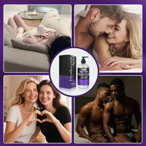 Image of SiYi Water-Based Hyaluronic Acid Anal Personal Lubricant with Finger Cots | Pump Dispenser | Non-Sticky |Toy-Compatible | Long Lasting (Dark Purple)