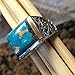 Natural Rocks by Kala Gorgeous Blue Mohave Copper Turquoise 925 Sterling Silver Men's Ring Size 7, 8, 9, 10, 11, 12, 13