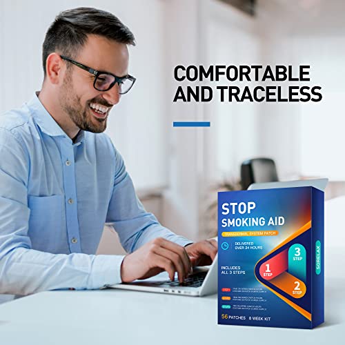 Sorelax Quit Smoking Patches, Step 1 Through 3 To Quit Smoking, 21, 14, 7Mg Patches To Quit Smoking, Stop Smoking Aids Patch Kit, 56 Count, 8 Week Supply #TOP2