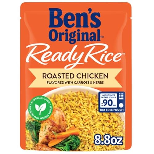 BEN'S ORIGINAL Ready Rice Roasted Chicken Flavored Rice, Easy Dinner Side, 8.8 OZ Pouch (Pack of 6) image 4