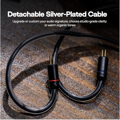 Image of Linsoul TANGZU Wan'er S.G II in Ear Monitor,HiFi Wired Earbuds,10mm Dynamic Driver PET Diaphragm Gaming IEM Earphones with 2Pin Detachable OFC Cable for Audiophile DJ Stage (Clear Blue, 3.5mm Mic)