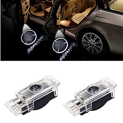 QJZoncuji Coche Logo LED Proyector luces puerta, 2 PC Coche LED Logo Puerta Iluminación (For W203-AMG)