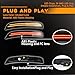ZDEERAOTO Red and Amber LED Front & Rear Fender Side Marker Lights Kit for Chrysler 300 2015-2024,Smoked & Red Amber Lens Side Bumper Marker Lamps,4pcs (Red with Yellow)