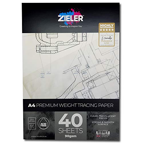 Tracing Paper Pad - 90gsm, 40 Sheets - Premium, High Transparency - (A4)