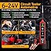 Power Circuit Probe Tester, 6-24V DC Automotive Test Light 12 Volt with 13 ft Leads Circuit Tester Breake Finder for Continuity Testing for Car SUV Truck