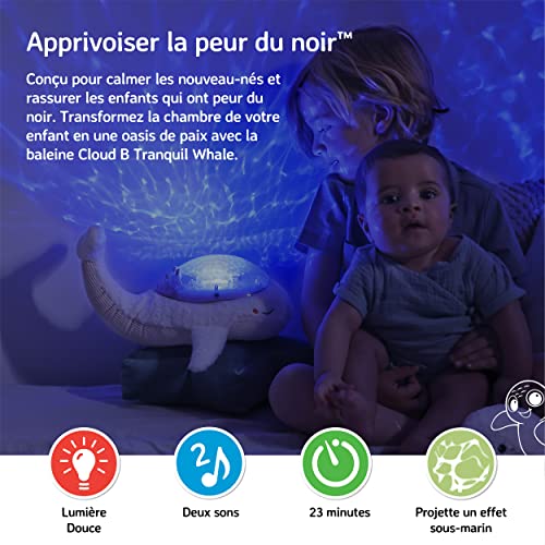 Veilleuse musicale Cloud b Tranquil Whale projecteur ocean pour bebe