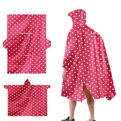 3 en 1 Poncho Lluvia Impermeable Hombre/Mujer Alta Visibilidad Capa de Lluvia Multifuncional Reflectante Abrigo largo al aire libre Camping Chaquetas cortalluvias Trabajo Ciclismo Senderismo