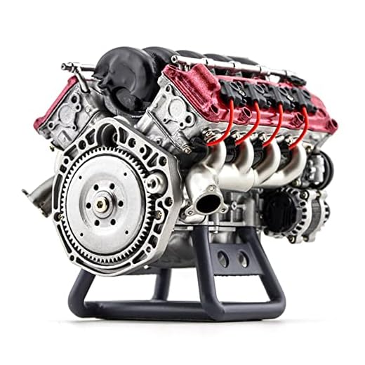 Mini V8 Engine Model Kit That Works Run, STEM Hobby Toy Building Kit for Kids & Adults with DIY Guide & Realistic Parts, for AX90104, SCX10, Capra, VS4-10 Pro/Ultra Model Car