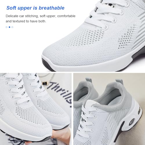 Image of Padgene Womens Sneakers Air Cushion Running Shoes Lightweight Tennis Walking Shoes Mesh Breathable Gym Work Fashion Sneakers Athletic Comfortable Casual