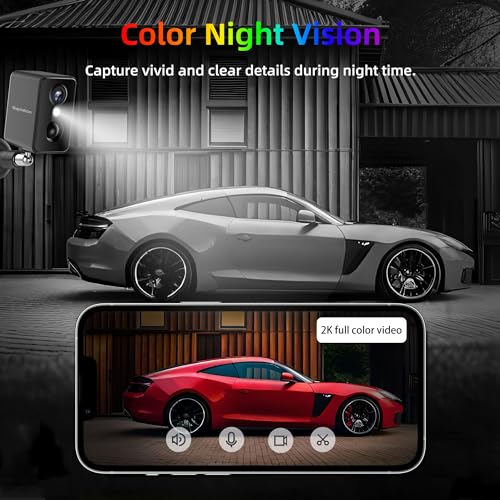 Septekon 2K Security Cameras Wireless Outdoor 4 Pack, Solar Battery Powered Camera with Two Spotlights, PIR Motion Detection Siren, Color Night Vision, 2-Way Audio, IP66 Waterpoof by Septekon - Image 3