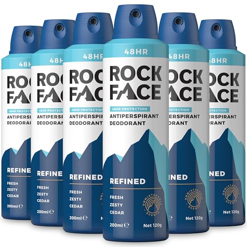 Déodorant spray homme Rock Face parfum bois de santal après le sport