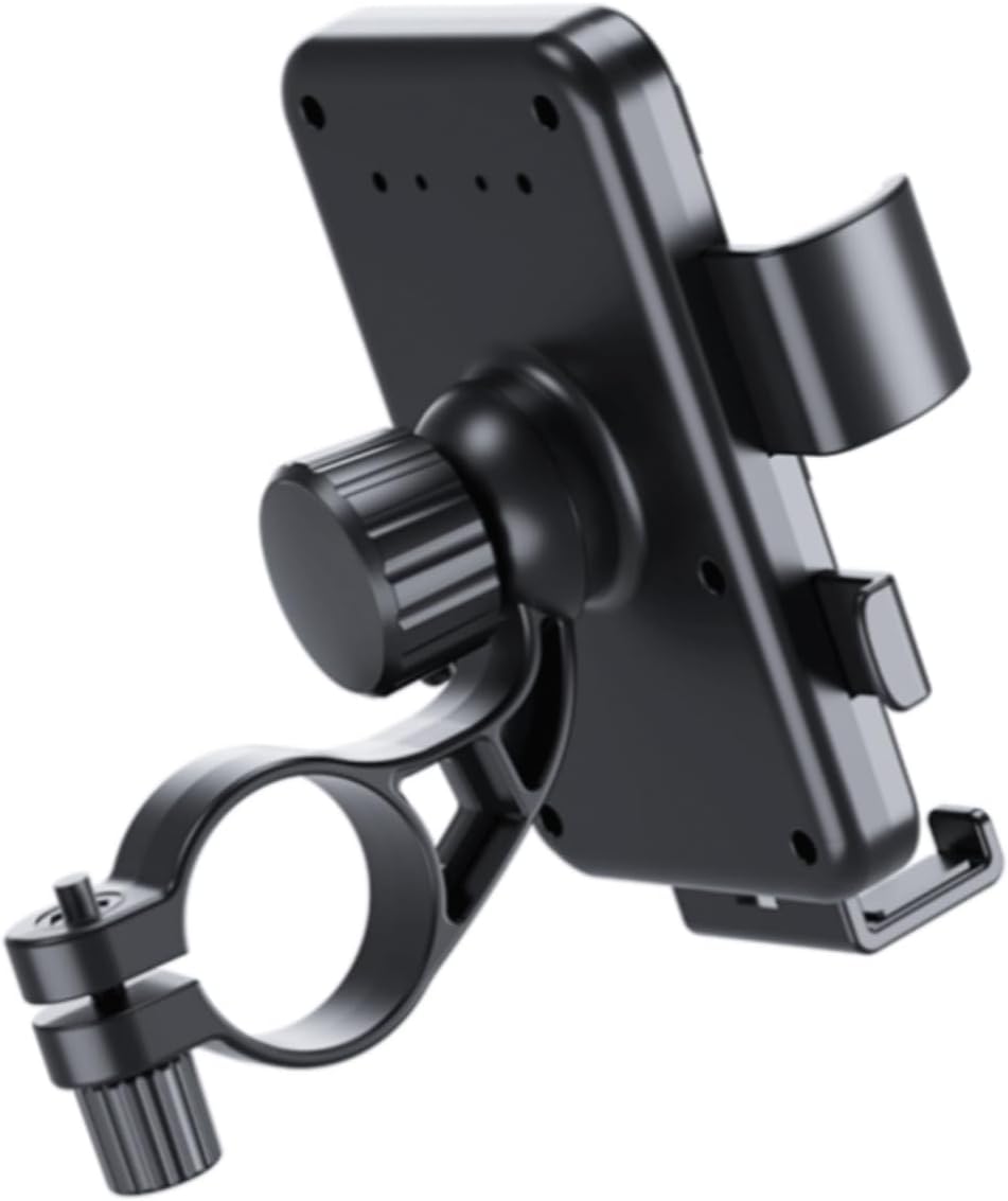 Bike Phone Holder, Motorcycle Handlebar Cell Phone Clamp, Scooter Phone Clip for iPhone 16 15 Pro Max/Plus, 14 Pro Max, S9, S10 and More 4.7" to 7.2" Smartphones,360° Rotatable Handlebar Phone Mount