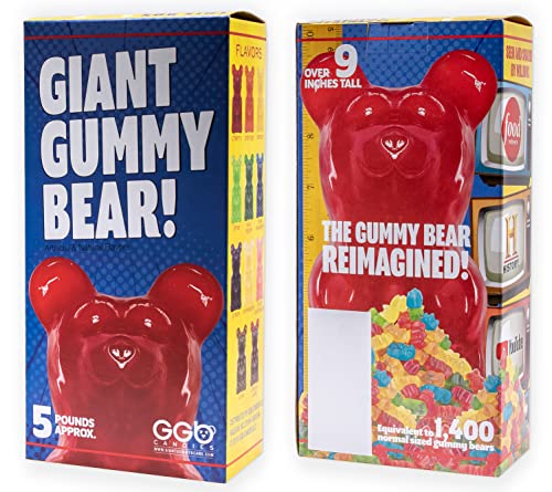 Osito gomoso gigante 5 libras sabor frambuesa azul miniatura 2