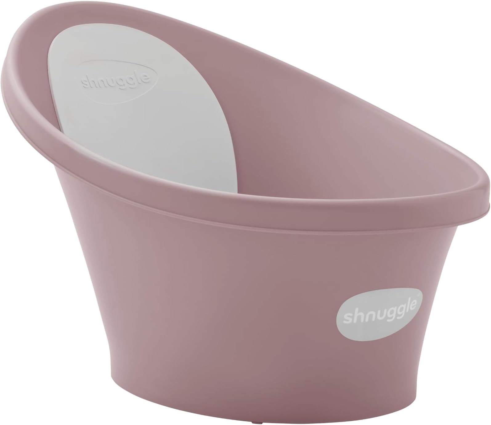 Shnuggle Baby Bath Tub Featuring Ergonomic Bum Bump Support, Soft Foam Backrest and an Integrated Plug. A Compact, Space-Saving Bathing Solution for Newborns up to 12 Months - Blossom
