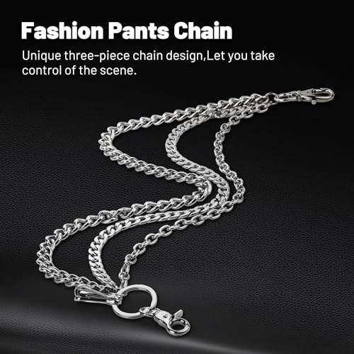 Image of PINKPIN Pants Chain Wallet Keychain Unisex Hip Hop Biker Jean Chains Punk Streetwear Accessory for Men Women
