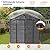UDPATIO Outdoor Resin Storage Shed 8 x 10 FT, Plastic Storage Shed with Floor Large Outdoors Garden Tool Storage Shed Outside Clearance Shed with Lockable Door for Bike, Backyard, Patio, Dark Grey