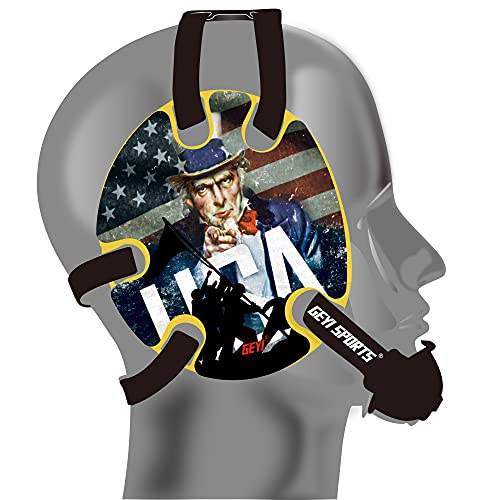 Wrestling Headgear with US Army Stickers (Yellow, Adult)