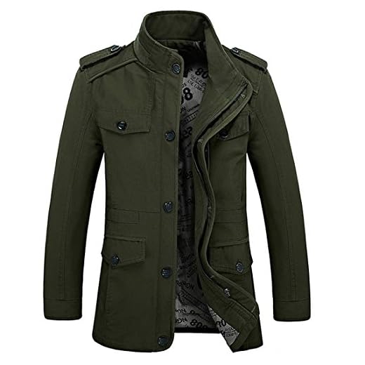 HDH Chaqueta militar, la Fuerza Aérea de la chaqueta delgada ocasional del ajuste de la manga larga de algodón para Hombres Army Green S