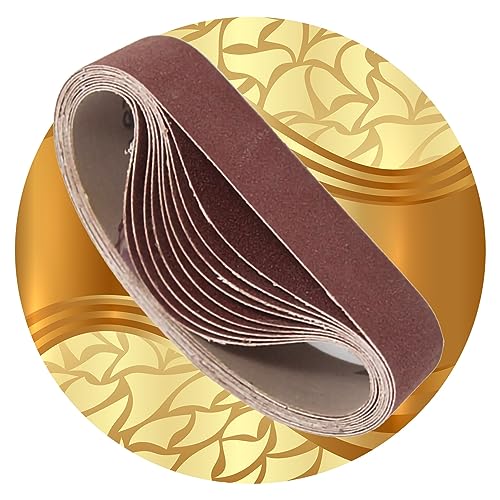 3 x 21 sanding belts 10pcs Aluminium Oxide 40/1000 Grits Sanding belts 3x21 Thick Fine Sharpening Polishing Sand belts 533*75MM Aluminum Oxide Wood Derusting Metal Automotive ( Color : 400 grit , Size