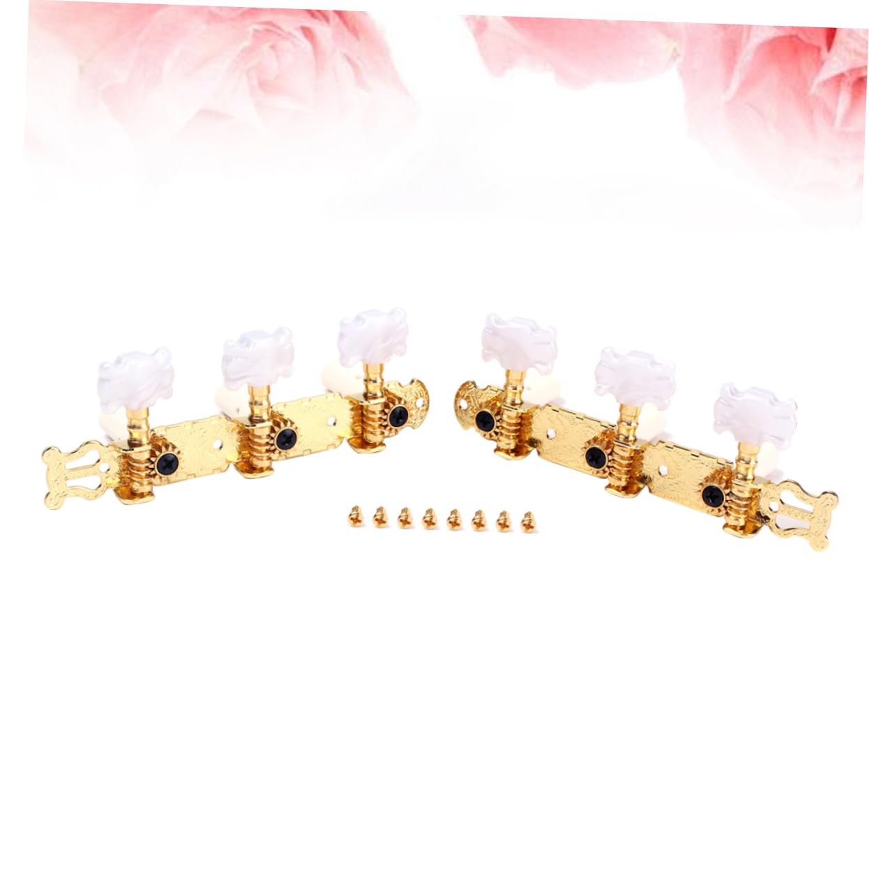 TOYANDONA 3paia Accordatore Chitarra Classico Con Meccaniche Testa Fiore Oro Tuning Pegs Per Chitarra Design Elegante e Resistente Facile Installazione