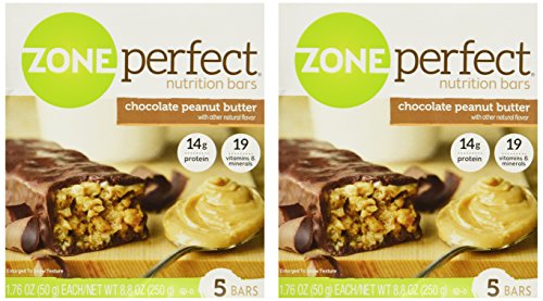 Zone Perfect Chocolate Peanut Butter 5 Bars - Pack Of 2- 8.8 0Z Each #TOP19