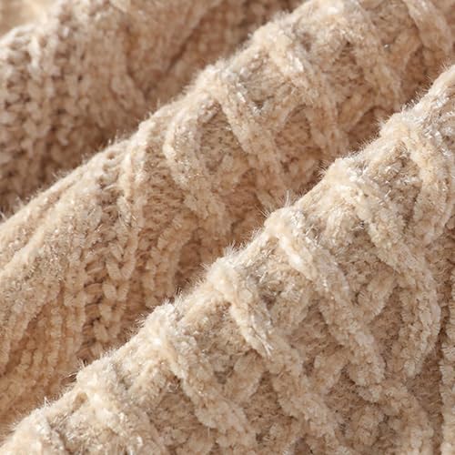 Mens Cable Knit Chunky Sweater, Long Sleeve Drop Shoulder Crewneck Casual Pullover Tops Fall Winter Warm Sweaters4