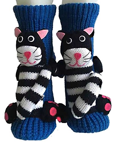 Non-slip Knit Sweater Warm Household Floor Socks for Women (white cat) Non-slip Knit Sweater Warm Household Floor Socks for Women (white cat)