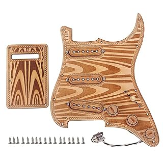 DZDZDZ Maple Electric Guitar PickGuard Chargé Single Bobine Pickups avec Plaque Arrière, Vis De Montage DIY Pickguard… - Les Beatles, Paul McCartney, John Lennon, RIngo Starr, George Harrison