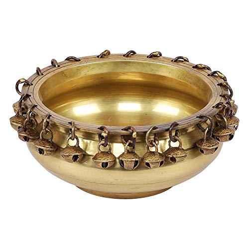 Two-Moustaches-Brass-Urli-Ethnic-Traditional-Bowl-with-Bells-Showpiece-1-Piece
