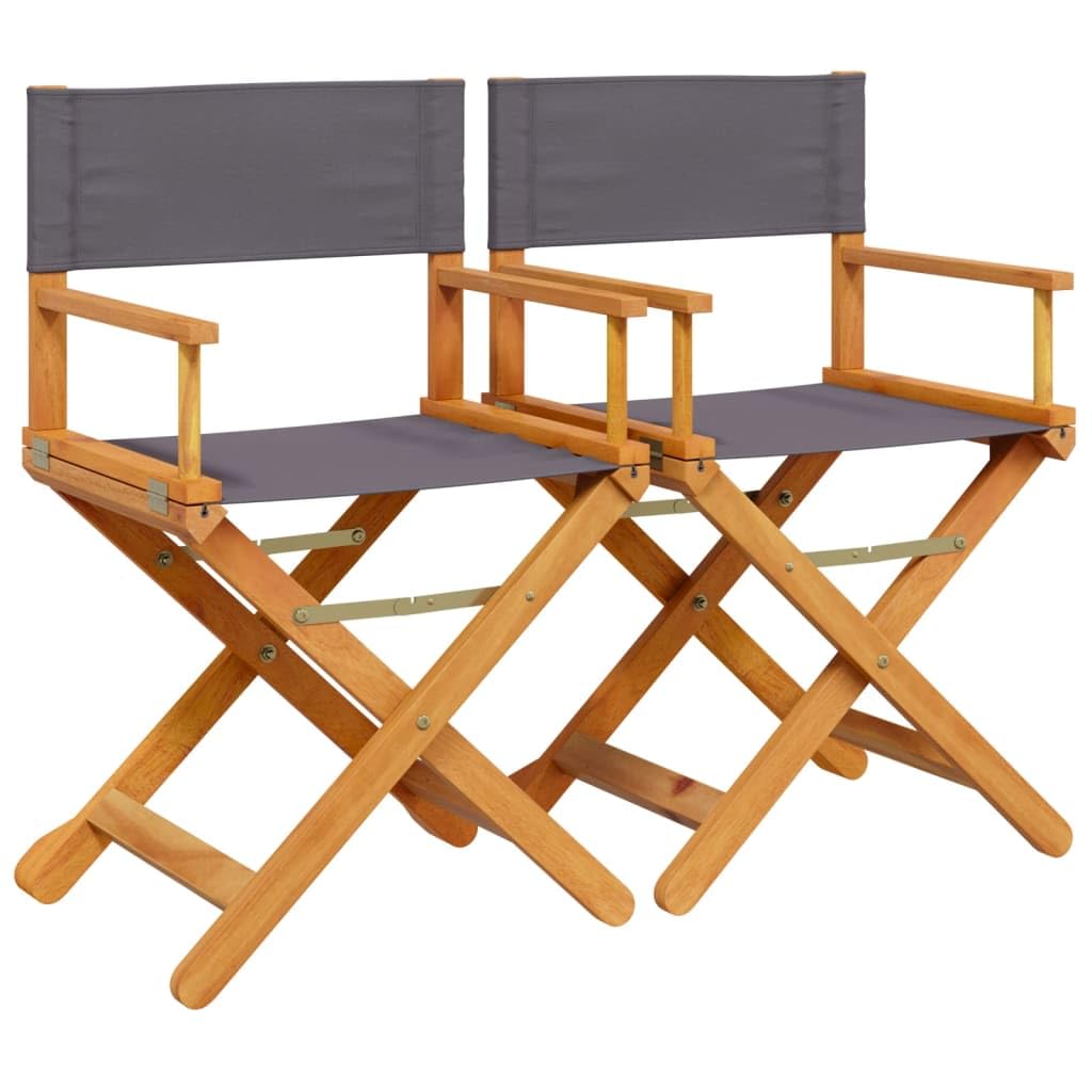 Chaise de terrasse pliante pour jardin balcon piscine lot de 2 sièges gris foncé