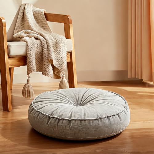 Cojín de asiento redondo para exteriores de 45 cm resistente al agua para terraza 5