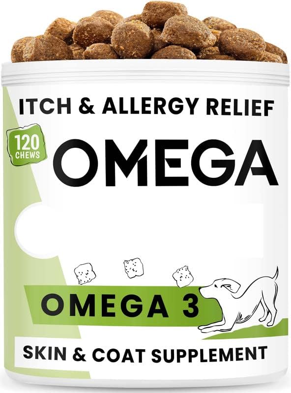 Pawsential Omega 3 for Dogs Fish Oil Chews Allergy