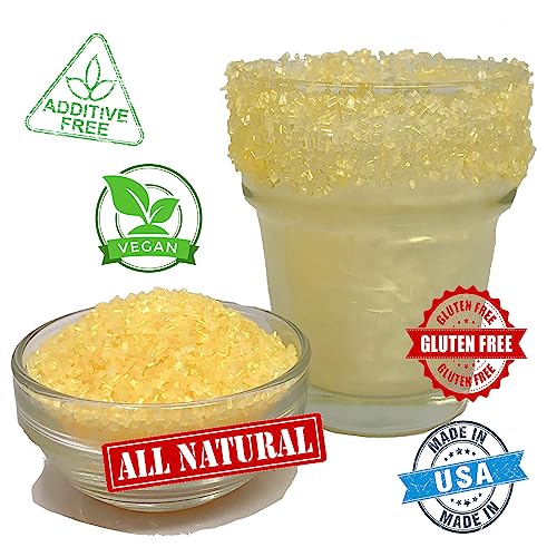 Snowy River Gold Cocktail Rimmer - Naturally Colored Gold Cocktail Sugar, Beverage Rimmer, Margaritas, Kosher (3Oz Gold) #TOP6