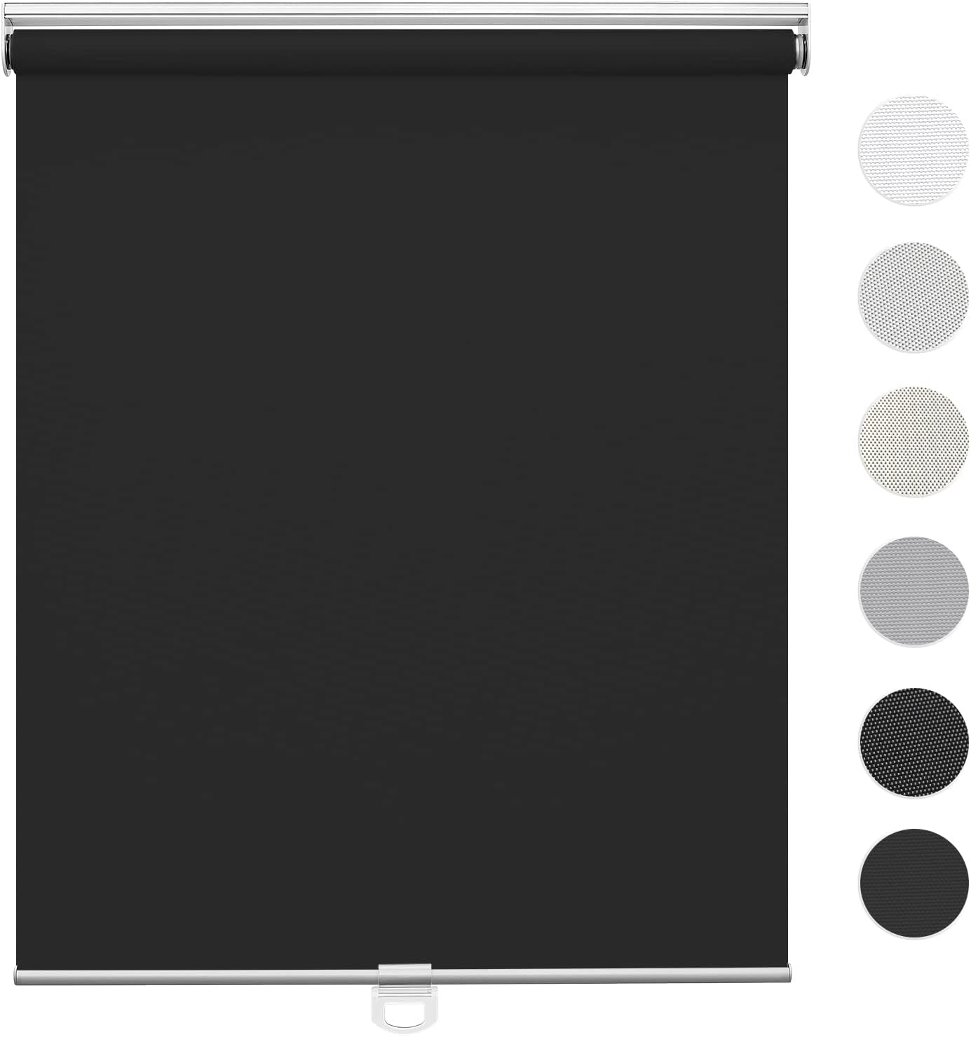 MiLin Cordless Roller Window Shades Blinds for Windows Shades for Home Room Darkening Waterproof Thermal Insulated Roller Blinds 100% Blackout Mottled Black