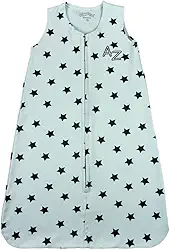 Casulo de Bebê Menino em Suedine 100% Algodão com Estampa de Estrelas – Saco de Dormir Macio(Azul, M)