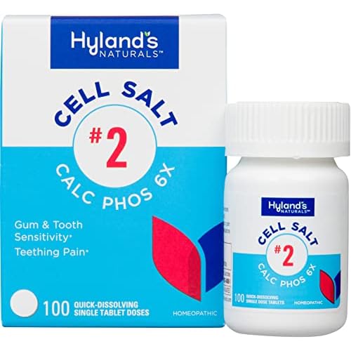 Hyland’s Cell Salt No. 2 Calc Phos 6X Tablets, Natural Homeopathic Relief of Oral Discomfort and Sore Throat, Quick Dissolving Tablets, 100 Count