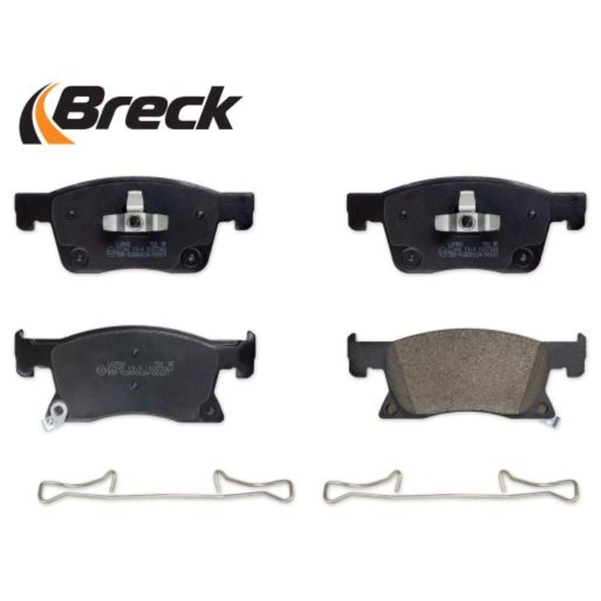 BRECK Juego de pastillas de freno Delantero con avisador acústico de desgaste 22345 00 701 00 Juego de pastillas de freno Compatible con OPEL Astra K Sports Tourer B16 Astra K Hatchback B16, VAUXHALL