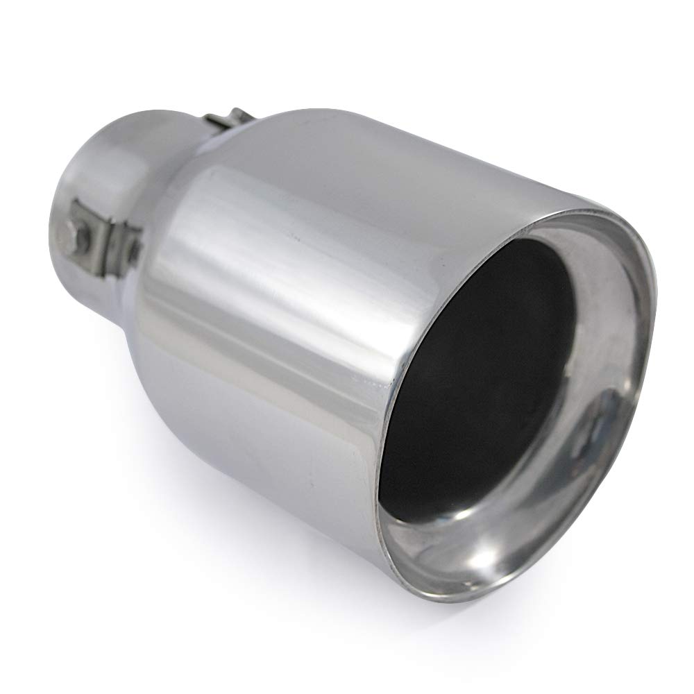Embout D'Échappement Universel Acier Inox 56 Mm - Chrome, Pour Voiture, Ton Sportif