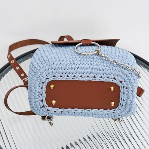 4 Stück Stricken Häkeln Pu Taschenboden, 4 Farbe Oval Boden für Taschen zum Häkeln, Häkeltasche Taschenbode Häkeln mit Löchern Lederboden für Taschen Häkeln , Handtasche Schultertasche Diy Zubehör