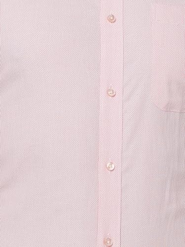Image of Raymond Men Slim Fit Structure Pattern Pure Cotton Semi Cutaway Collar Full Sleeve Formal Shirt