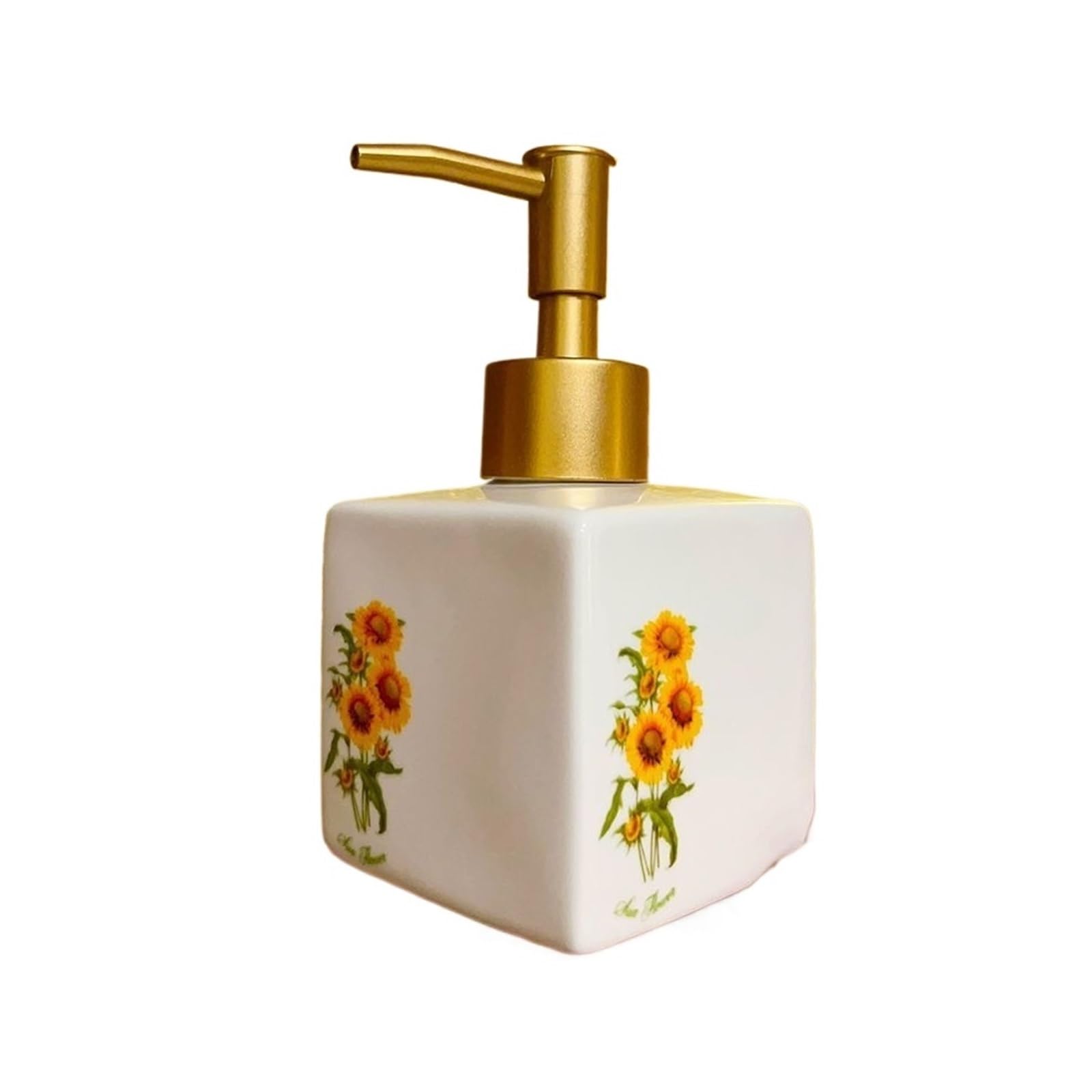 Bathroom Household Ceramic Soap Dispenser With Pump Bathroom Press-type Empty Lotion Bottle Shampoo