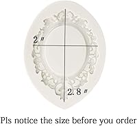 Vista 4 de Marco de espejo Molde de silicona Fondant Sugarcraft Cake Decorating Tools Chocolate Candy Mold-S