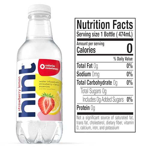 Image of Hint Bottled Water, Blue Variety Pack and Red Variety Pack Bundle - Purified Flavored Water with Zero Calories, Sugar Free, Natural Flavors - 16 Fl Oz (Pack of 24)
