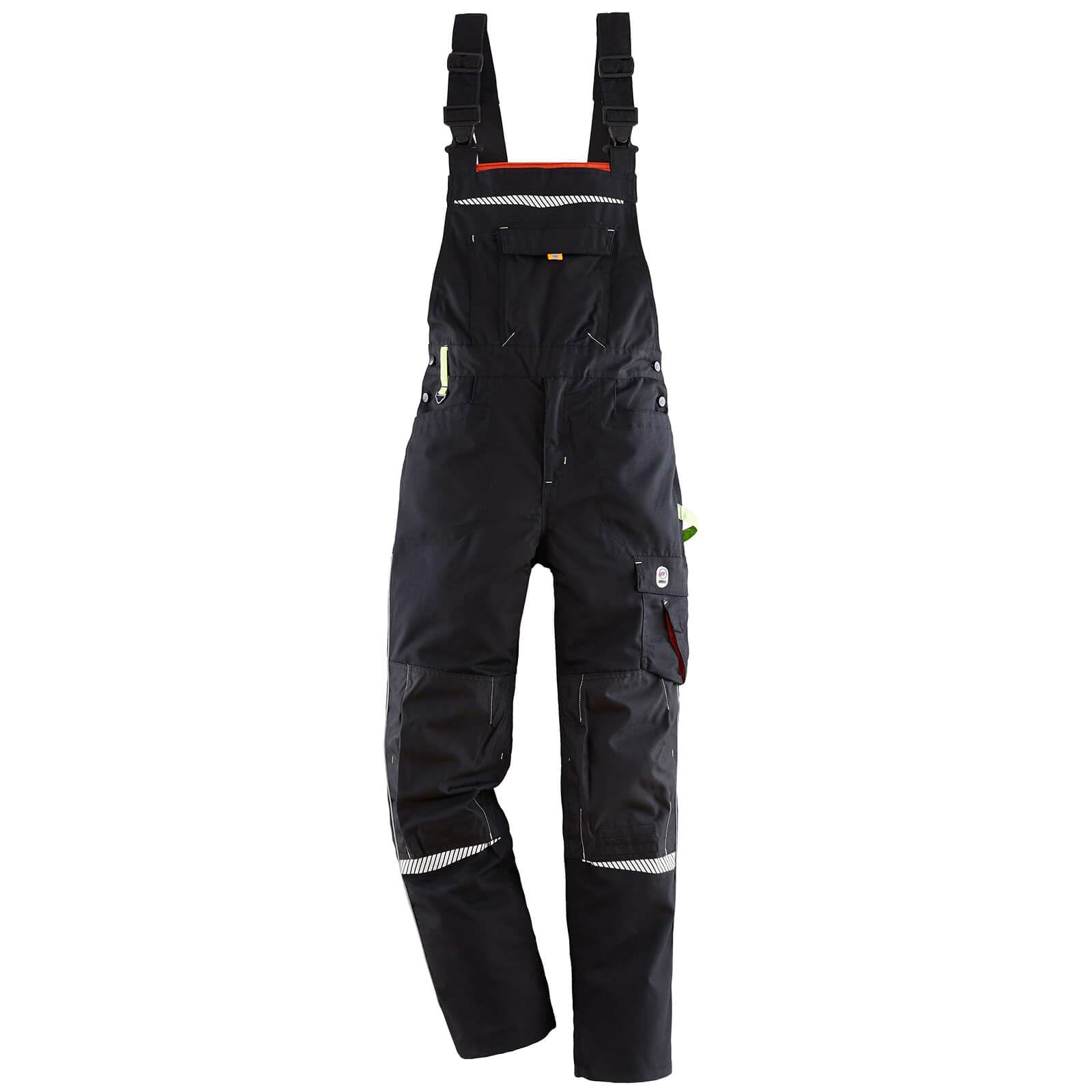 Salopette da uomo Workwear nero lime, Nero/Lime, 62